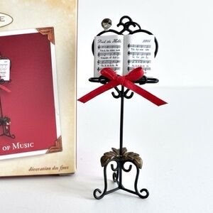Hallmark Keepsake 2005 Ornament The Joy of Music Metal Music Stand Holiday Decor